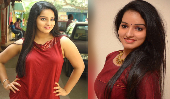 Malavi kaMenon Maroon Color Dress Images