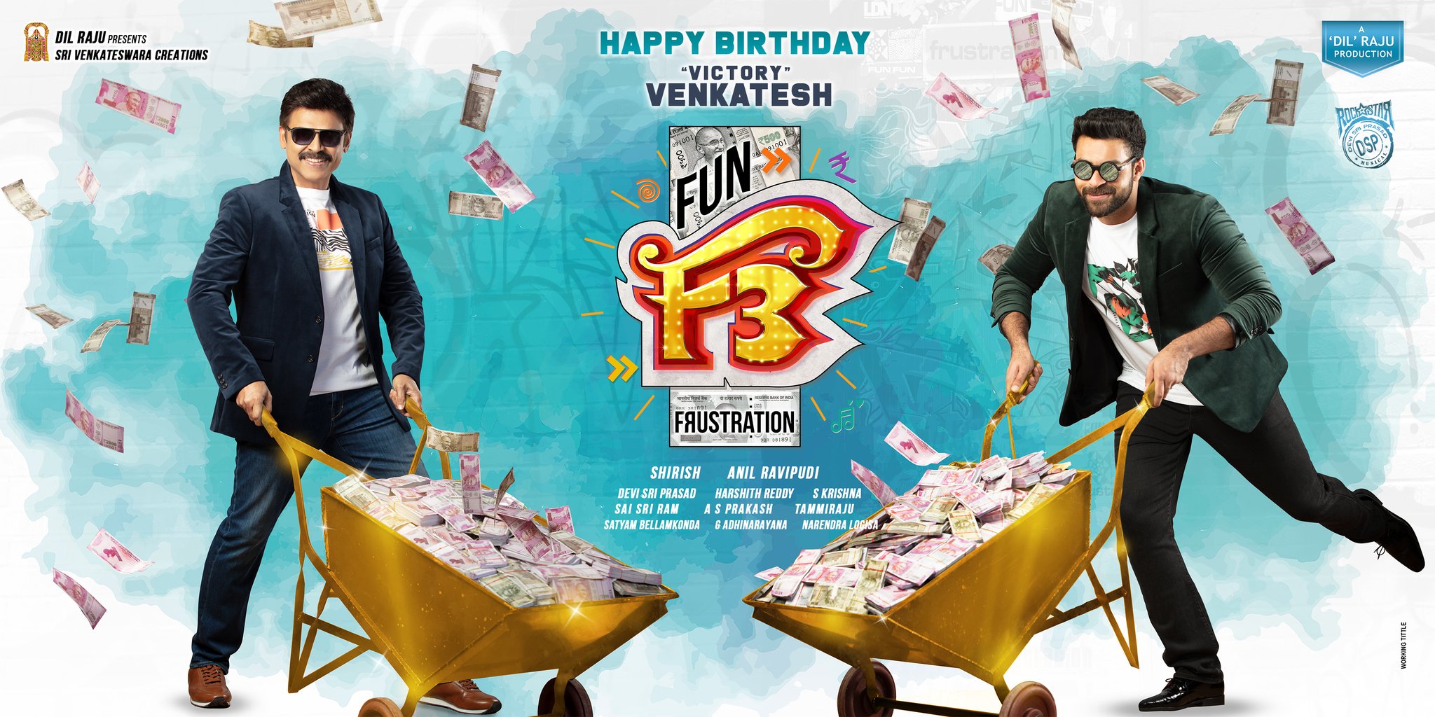 F3 to have five heroines, will be glam fest