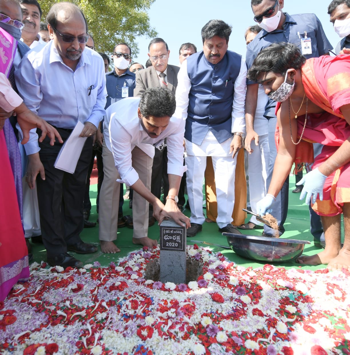 YS Jagan lays foundation for land protection scheme on his birthday