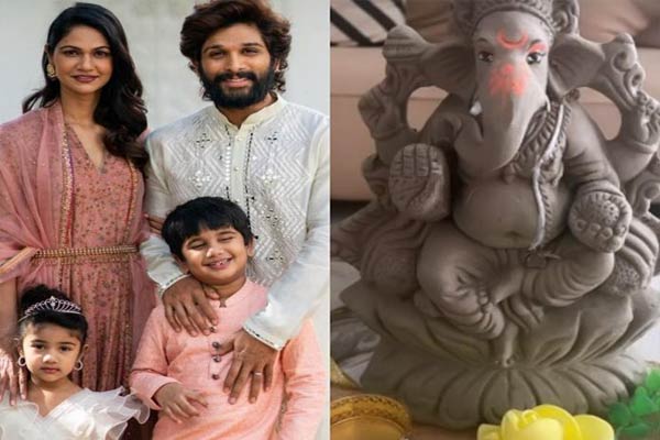 Allu Arha promotes the good cause on Vinayaka Chaviti