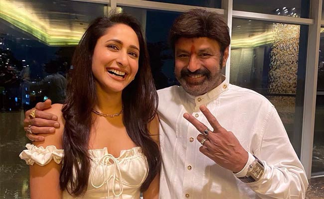 Pragya Jaiswal explodes a bomb on Balakrishna