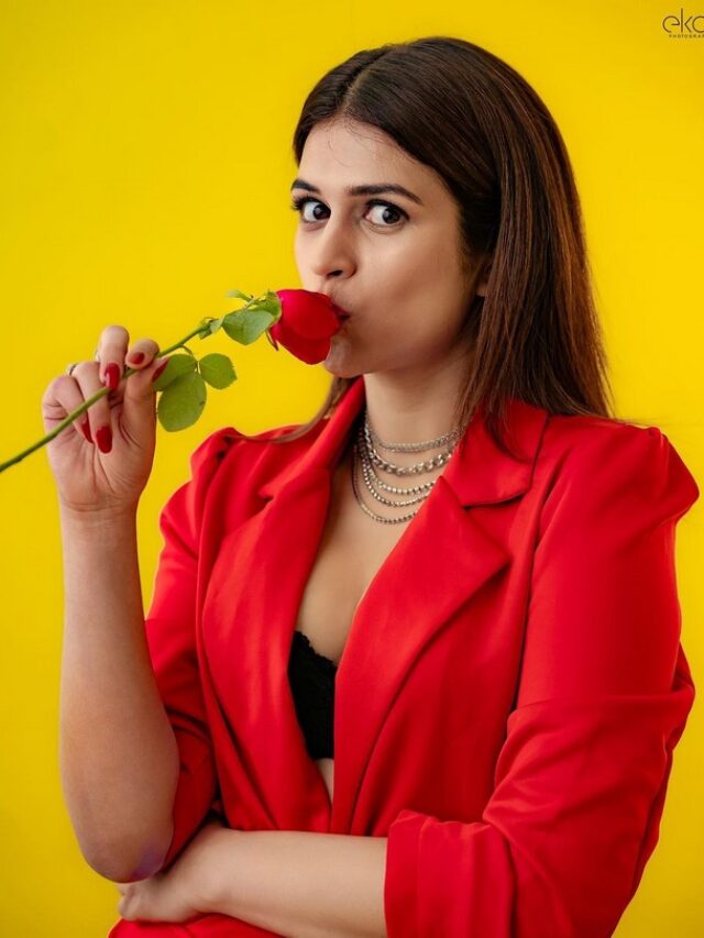 Shraddha Das Beautiful Imagesin Red Outfit
