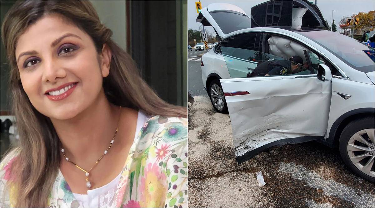 Actress Rambha Injured in a Car Accident