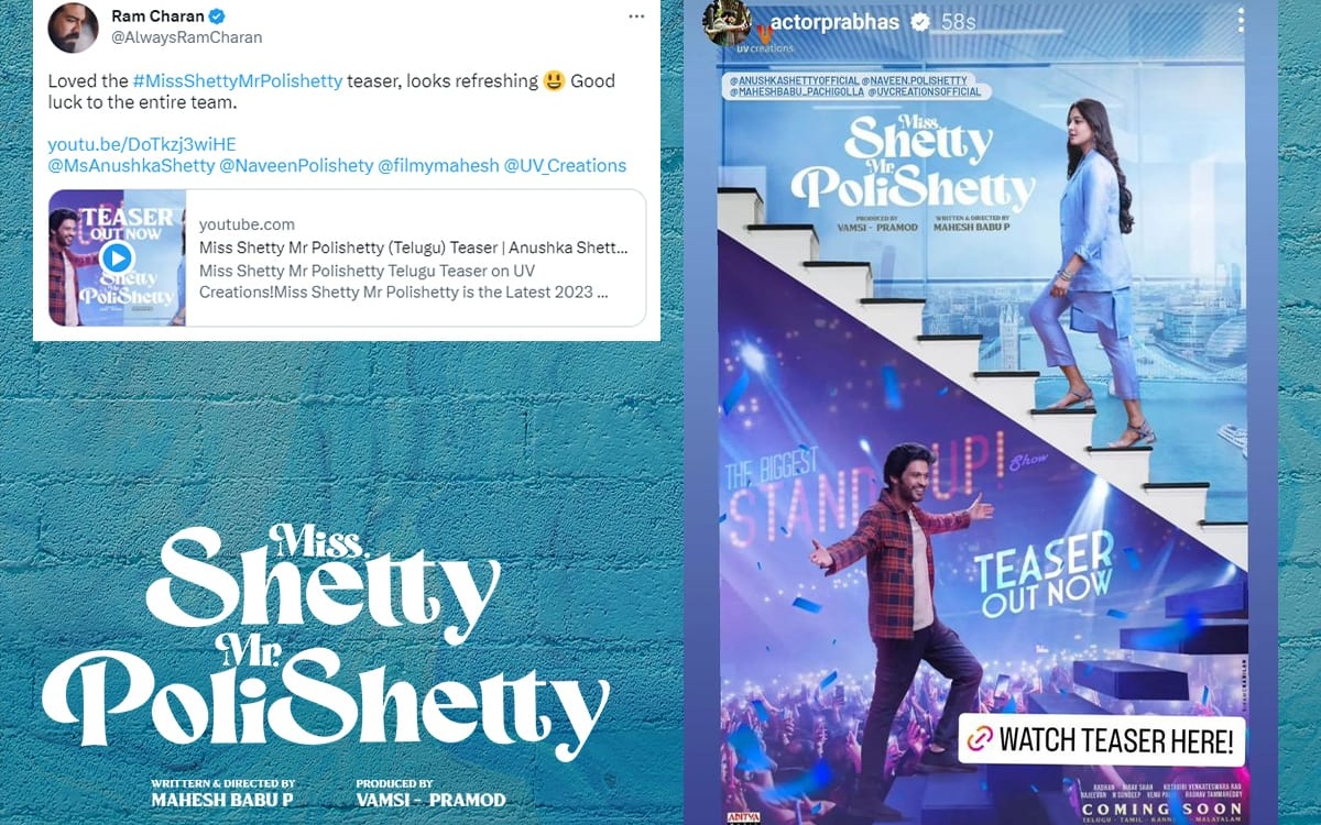 Prabhas & Ram Charan Hype Up Miss Shetty Mr Polishetty