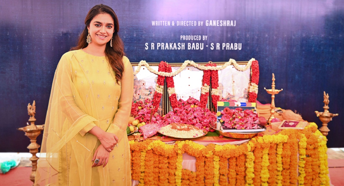 Keerthy Suresh, Action thriller Bilingual Movie Pooja Held