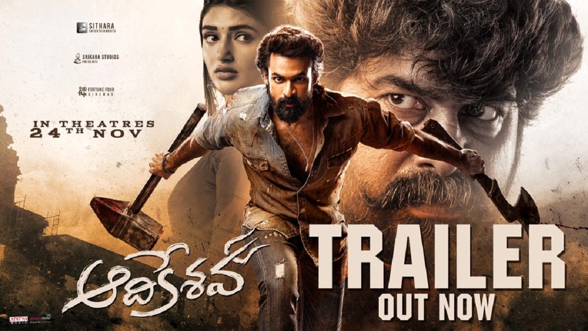Vaisshnav Tej Shines In A Rollicking Mass Avatar In Aadikeshava Theatrical Trailer!