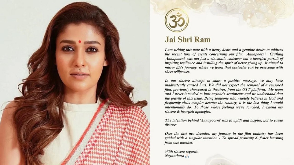Nayanatara Apologizes