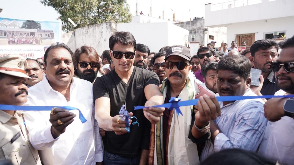 Sonu Sood Inaugurates Government School Building Funded By Kandakatla Siddu Reddy In Shamshabad