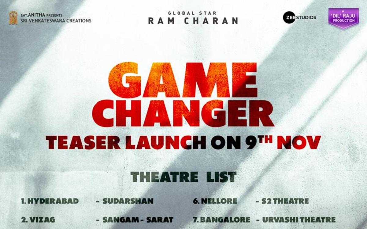 Ram Charan’s “Game Changer” Sensation: Massive Teaser Release Planned at 11 Locations
